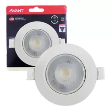 Kit 5 Spot Led Redondo Embutir 5w Luz Branco 6500k Frio