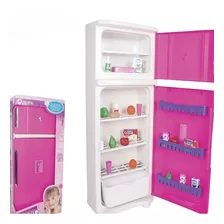 Geladeira Brinquedo Infantil Grande Duplex 65cm + Acessorios