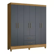 Guarda Roupa 6 Portas 9530 Freijo Cinza Moval