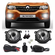 Kit Farol Milha Neblina Auxiliar Renault Kwid 2018+ 4 Brinde