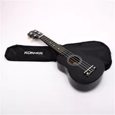 Ukelele Soprano Korner Ukr-10n Color Negro Con Funda