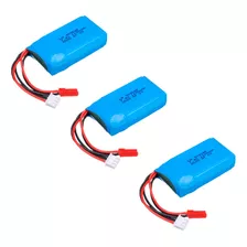 Kit 3 Bateria Wltoys A959 7.4v 1100mah - A949 A969 V912 V913