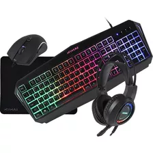 Kit Gamer 4x1 Teclado Mouse Headset Mousepad Mymax