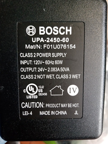 Fuente De Alimentación Bosch Upa-2450-60, 120 V, 60 Hz