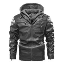 Chaqueta De Cuero F Coat Para Hombre, Con Varios Bolsillos,