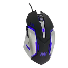 Mouse Gamer Newvision 6 Botones 2400 Dpi Usb Retroiluminado