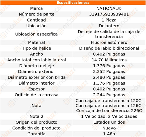 1) Retn Caja Transferencia Del P/saab 9-7x 05/09 National Foto 3