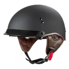 Rapido Medio Casco Para Motocicleta, Visera De Cara Abierta,