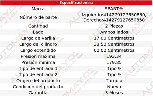 2-amortiguadores De 5a Puerta Spart Pontiac Torrent 06-08 Foto 2