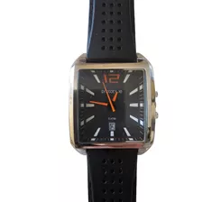Reloj Hombre Acero Prototype Rectangular Impecable Negro