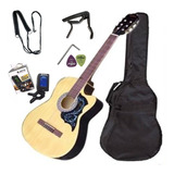 Guitarra Acústica Importada Mastil Reforzado Pack De Regalos
