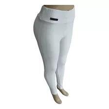 Calça Leg Branco Feminina Enfermeira Jacar Grosso Pp Ao Gg