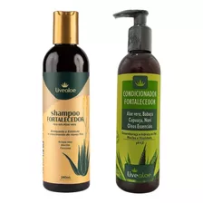  Kit Shampoo Condicionador Fortalecedor Aloe Vera Livealoe