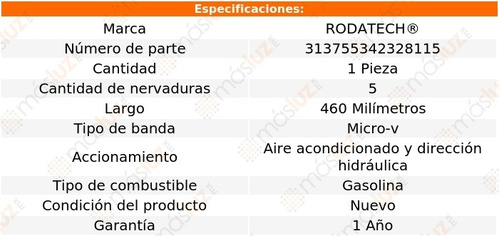 1- Banda Accesorios A/a Y D/h Probe L4 2.0l 93/97 Rodatech Foto 2