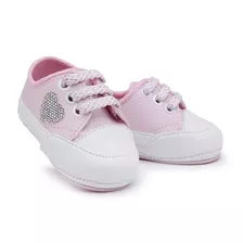 Sapato Tênis Bebê Kids Feminino Baby Floral Rosa 14 Ao 19