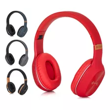 Fone De Ouvido Headset Sem Fio Alta Fidelidade Cor Vermelho