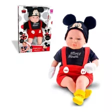 Boneco Infantil Bebê Recém Nascido Mickey Classic Dolls Roma