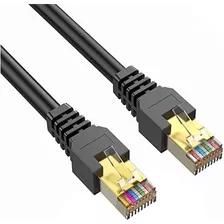 Cable Ethernet Exterior De 25 Pies Cat7 Negro, Cable De...