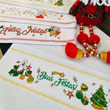 Kit 25 Panos De Prato Natal Barra Glitter Atacado 45x71 Top