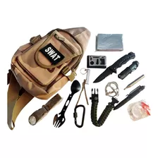 Kit Supervivencia Militar Pro +25 Funciones Mochila Outdoors