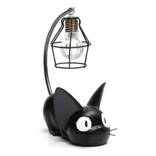 Lindo Gato Negro Luz Noche Resina Artesanía Lámpara 