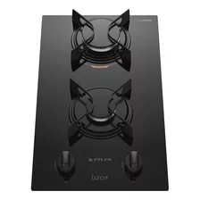 Cooktop 2 Bocas Preto Mesa De Vidro Atlas U Top Bivolt