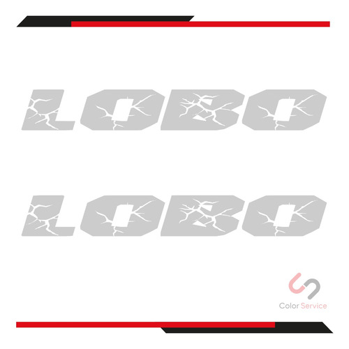 Calcas Letras Ford Lobo Para Batea De Caja De 70cmx10cm 2 Pz Foto 3