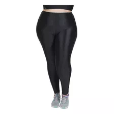 Kit 3 Calças Legging Poliamida 3d Em Plus Size Cintura Alta