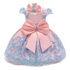 Vestido Para Bebé De Un Año, Vestido De Princesa Con Lazo Gr