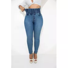 Calça Modeladora Exuberante Branca Azul Mamacita Original