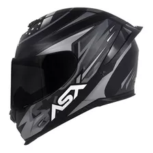 Capacete Asx Eagle Racing Patriot Preto Cinza Fosco Tamanho Do Capacete 60-l