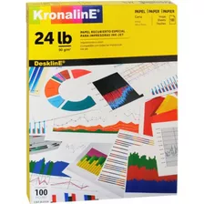 100 Hojas Papel Recubierto Mate Paquete Kronaline Bj326 Color Blanco