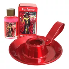 Perfume Atrair Amor Amarração + Castiçal Vela Palito Ritual