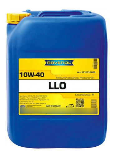 Aceite Ravenol 10w40 20l. Semi-sintetico