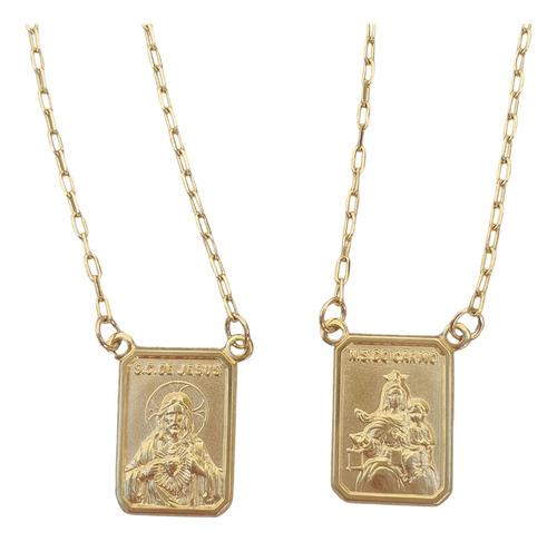 Escapulario Católico Cartier De Ouro 18k 750 62cm