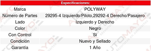 Kit 2 Espejos (de Calidad) Buick Century 83-96 Polyway Foto 4