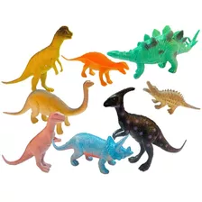 Dinossauro De Borracha Brinquedo Divertido Kit Com 08 Oferta