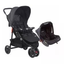 Carrinho De Bebê 3 Rodas Voyage Delta Ts Duo Pro Preto