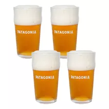 Vaso De Vidrio Patagonia Cerveza X4 Nonica 500 Ml