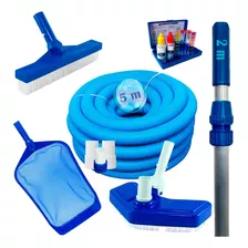 Kit Limpeza Piscina 5m De Mangueira + Cabo 2m Teste Cl Ph