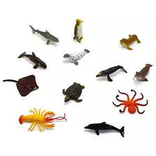Figuras De Animales Marinos Miniatura 12 Tipos Mini Fig...