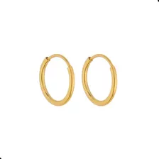 Par De Brincos Infantil/segundo Furo Argola Mini Ouro 18k