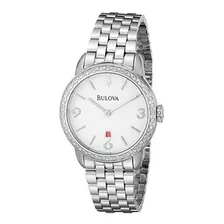 Reloj Analogico De Plata De Cuarzo Analogico Bulova 96r183 P