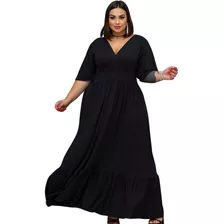 Vestido Moda Evangélica Plus Size Longo Saia 3 Marias Midi 