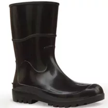 Bota Pvc Masculina Preta Cano Médio Forrada Pedreiro