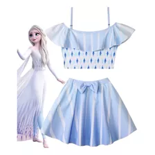 Traje De Baño Para Niñas De Frozen Elsa Y Anna Protección Uv