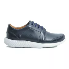 Liquida Zapatilla Hombre Cuero Azul Base Eva T