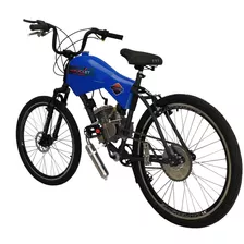 Bicicleta Motorizada Rocket Spitfire 100cc - Com Carenagem Cor Azul Safira