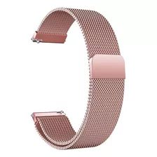 Pulseira Magnética Para Relógio 20mm Inoxidável Cor Rose Pink Largura 20 Mm