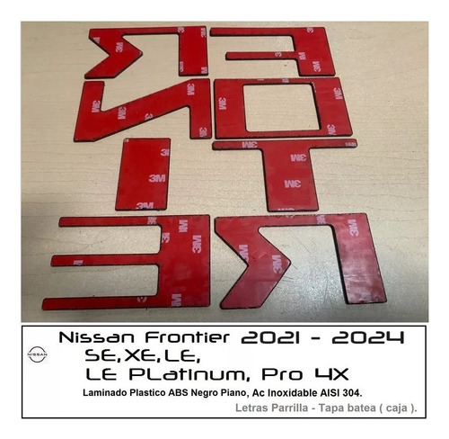 Letras Logotipo Nissan Frontier  2021 - 2023 Parrilla Foto 9